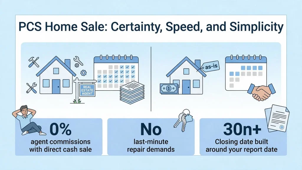 selling a house near Fort Jackson with PCS orders - How to go about it